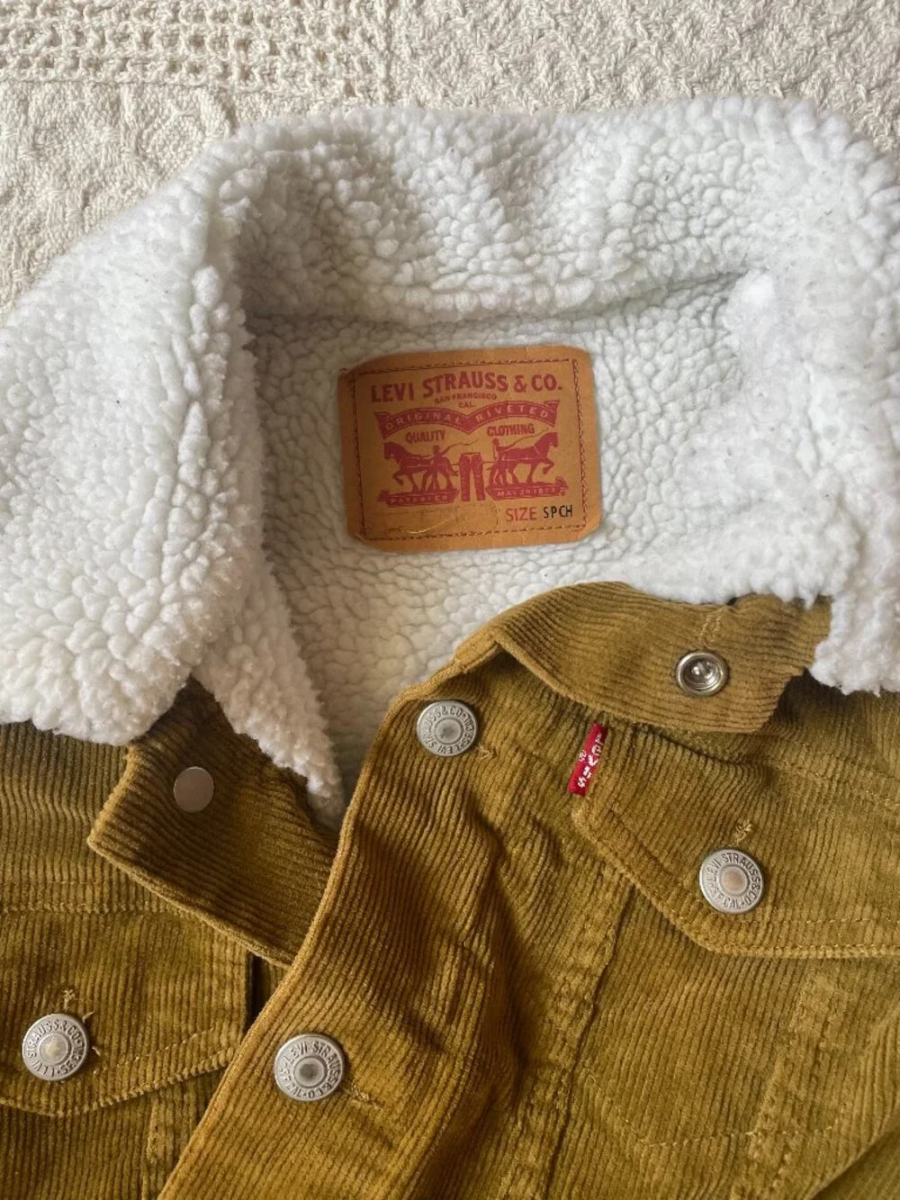 Corduroy Trucker Jacket - Brown/Tan - Boys Small